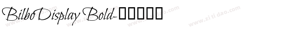 BilboDisplay Bold字体转换